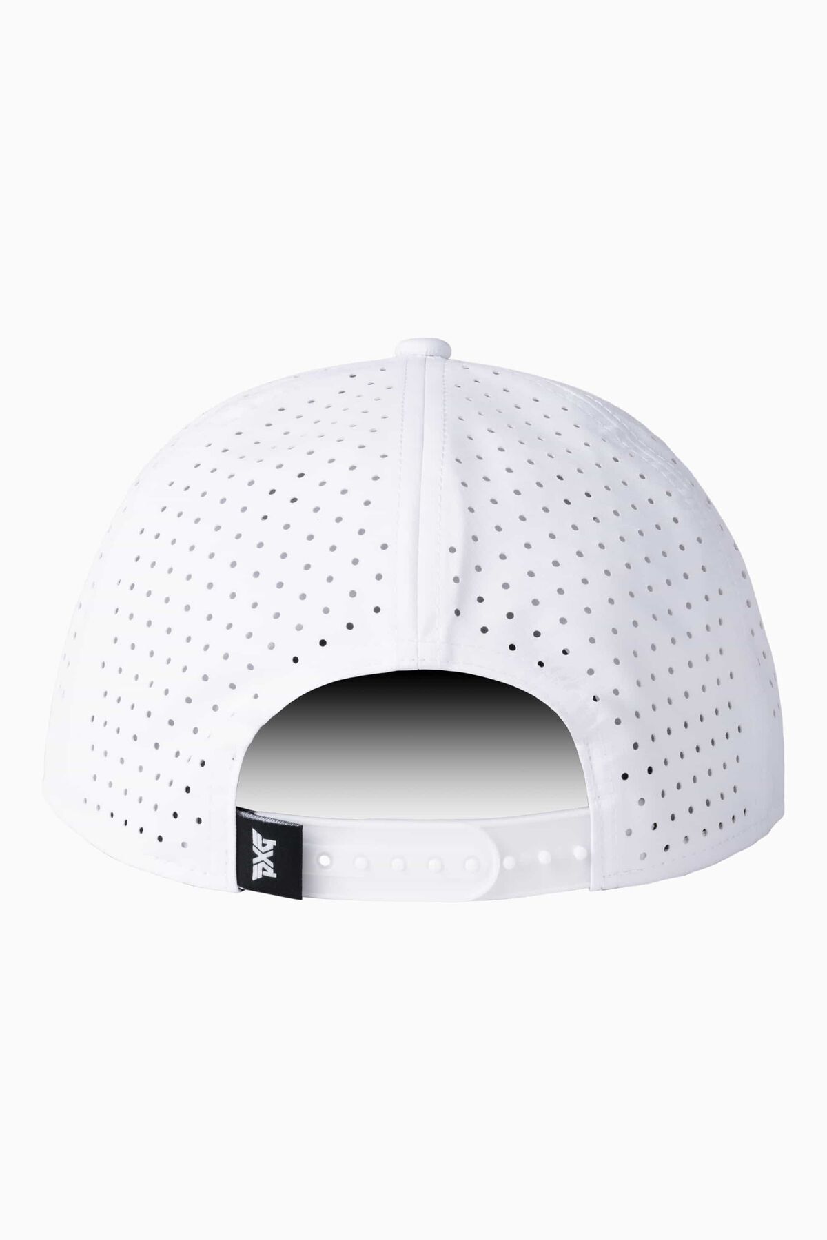 Men's Dog Tag 6-Panel High Crown Snapback Cap White & Grey